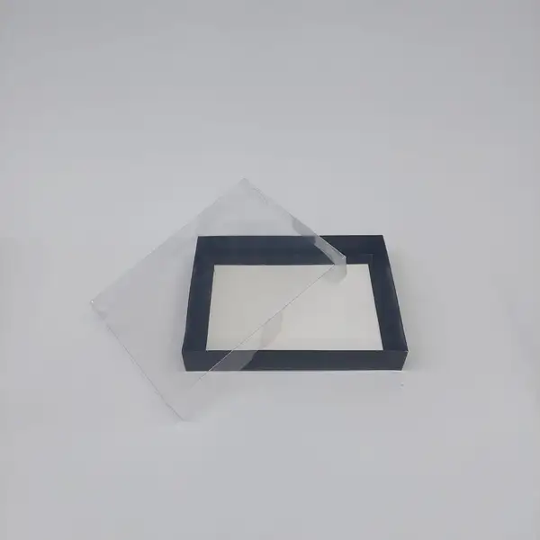 20x15x3 Siyah Altı Kartonlu Asetat Kutu