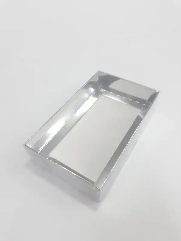 20x10x3 Gümüş Altı Kartonlu Asetat Kutu