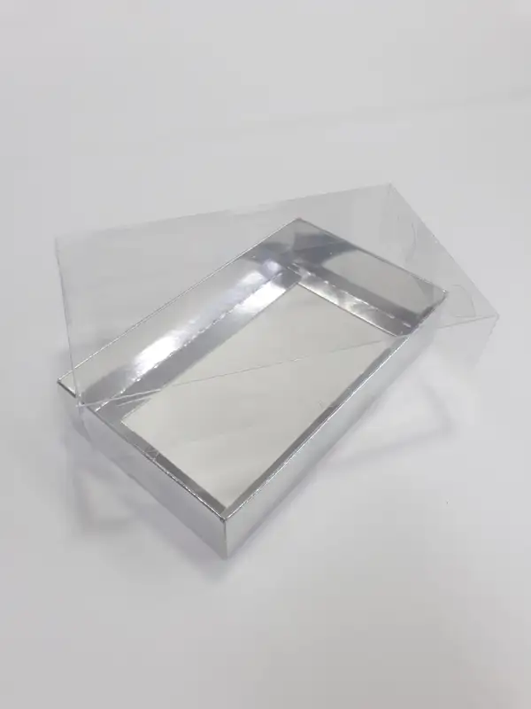20x10x5 Gümüş Altı Kartonlu Asetat Kutu