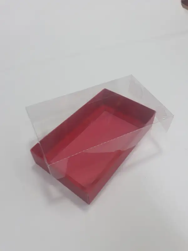 20x10x5 Kırmızı Altı Kartonlu Asetat Kutu