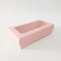 20x10x5 Pencereli Pembe Kutu - Görsel 1