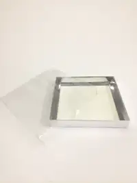 20x20x3 Gümüş Altı Kartonlu Asetat Kutu - Görsel 1