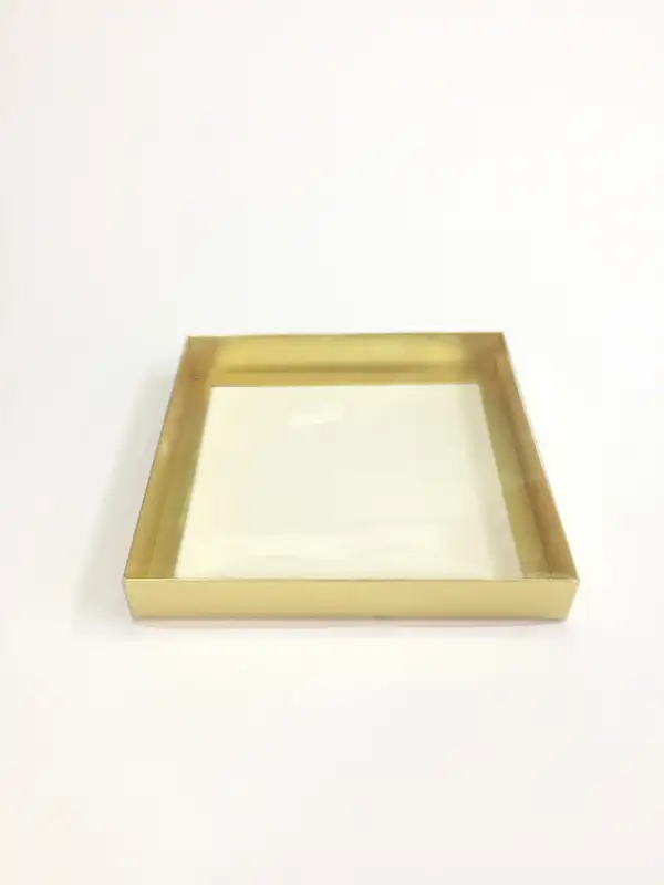 20x20x3 Altın Altı Kartonlu Asetat Kutu
