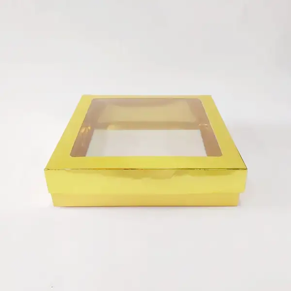 20x20x5 Pencereli Altın Kutu