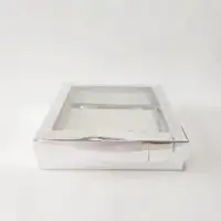 20x20x5 Pencereli Gümüş Kutu - Görsel 1