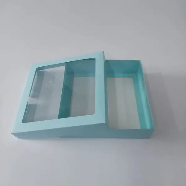 20x20x5 Pencereli  Mavi Kutu