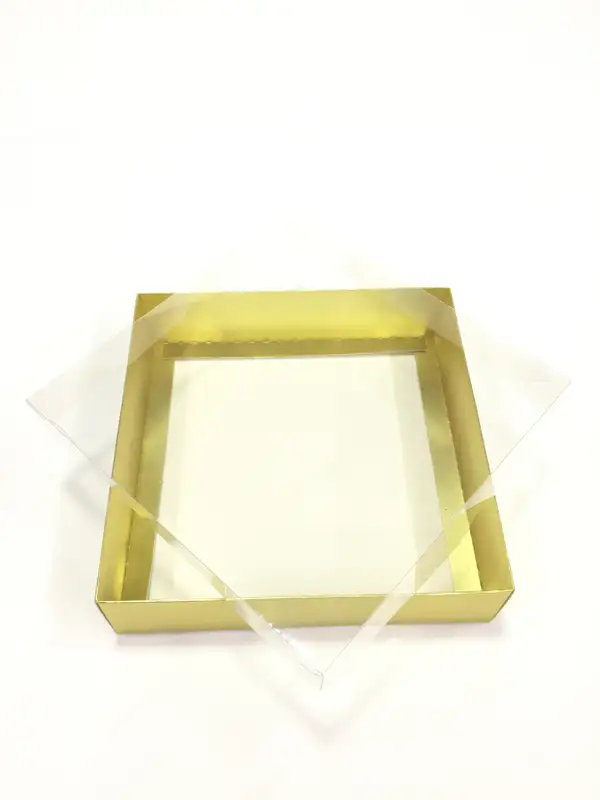 20x20x5 Altın Altı Kartonlu Asetat Kutu