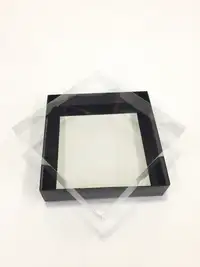 20x20x5 Siyah Altı Kartonlu Asetat Kutu - Görsel 1