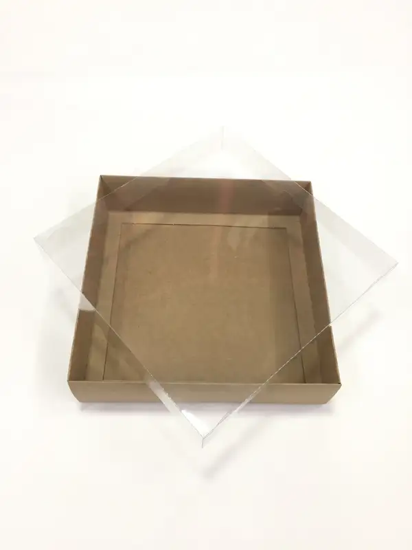 20x20x5 Kraft Altı Kartonlu Asetat Kutu