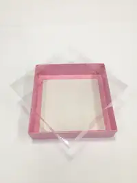 20x20x5 Pembe Altı Kartonlu Asetat Kutu - Görsel 1