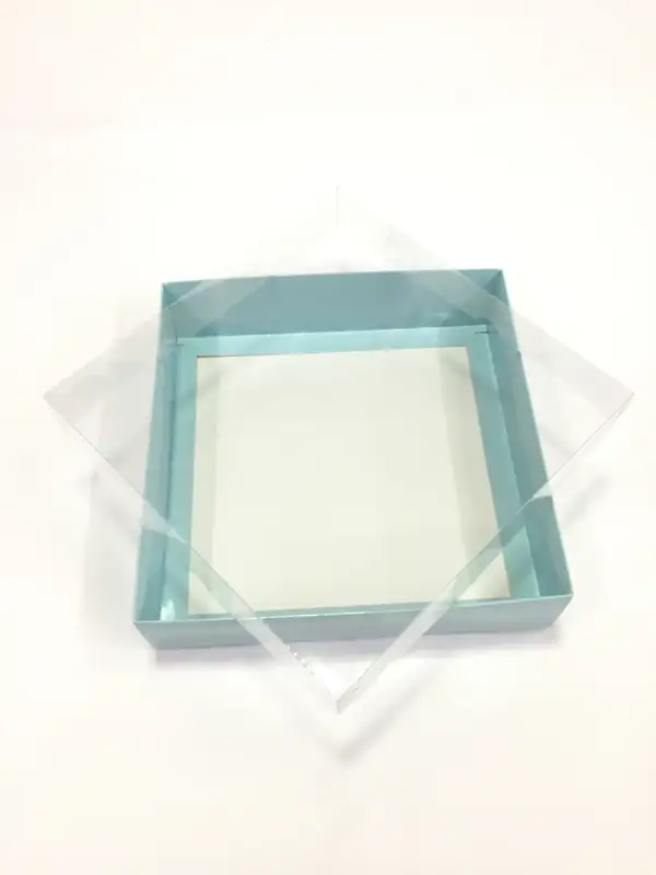 20x20x5 Mavi Altı Kartonlu Asetat Kutu