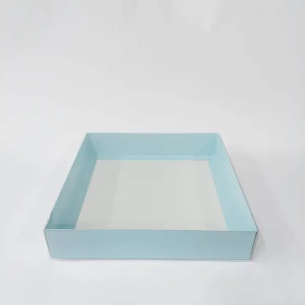 25x25x5 Mavi Altı Kartonlu Asetat Kutu