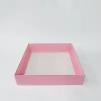 25x25x5 Pembe Altı Kartonlu Asetat Kutu - Görsel 1
