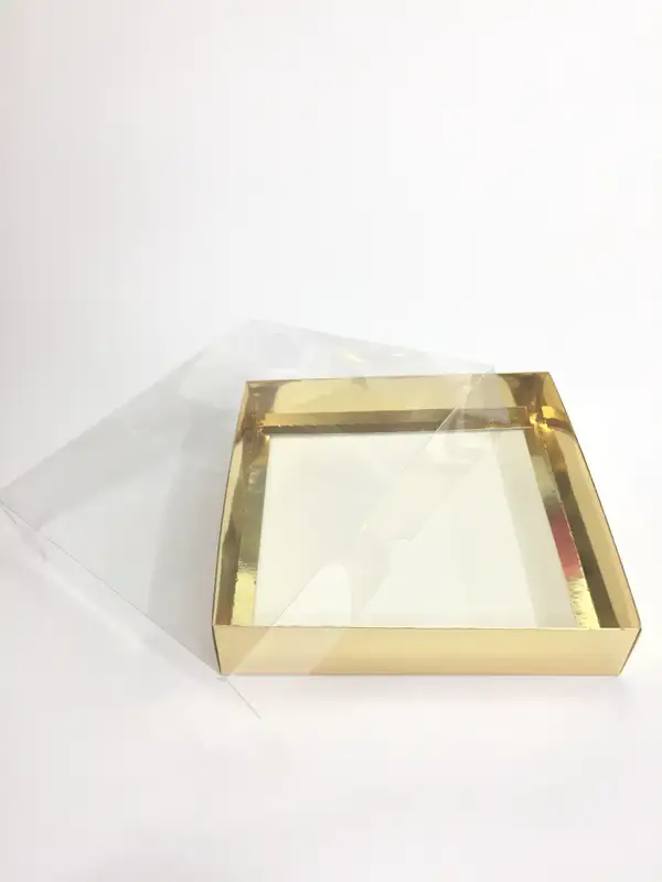 25x25x5 Altın Altı Kartonlu Asetat Kutu