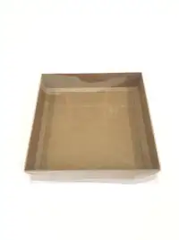 25x25x5 Kraft Altı Kartonlu Asetat Kutu - Görsel 2