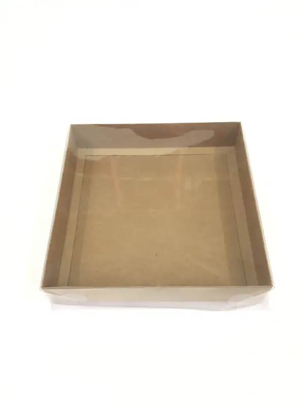 25x25x5 Kraft Altı Kartonlu Asetat Kutu