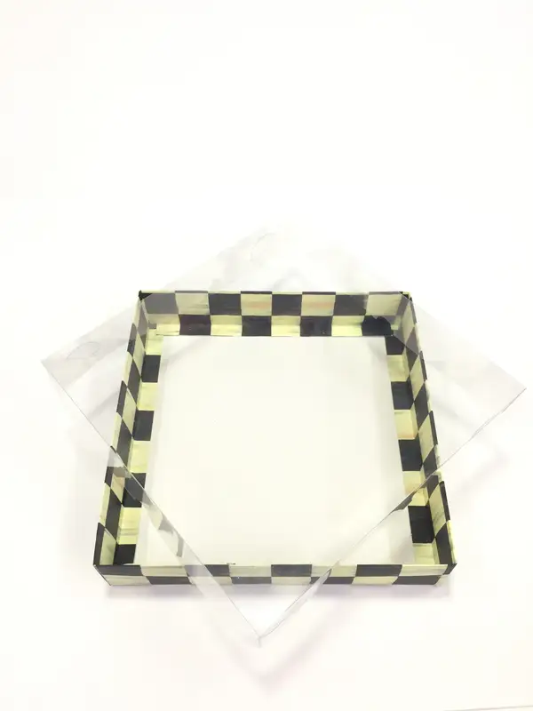 25x25x5 Dama Altı Kartonlu Asetat Kutu