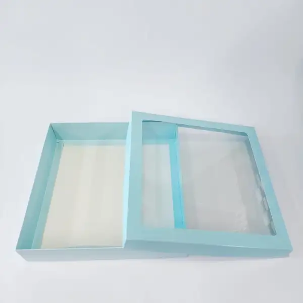 25x25x5 Pencereli Mavi Kutu