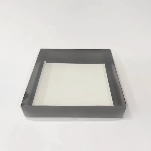 25x25x5 Siyah Altı Kartonlu Asetat Kutu