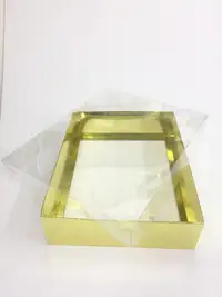 33x26x8 Altın Altı Kartonlu Asetat Kutu - Görsel 1