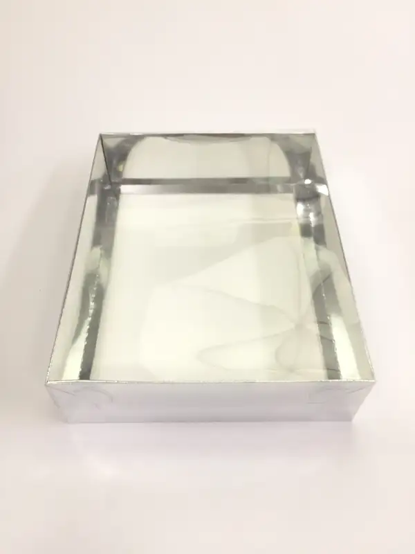 33x26x8 Gümüş Altı Kartonlu Asetat Kutu