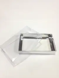 25x15x5 Gümüş Altı Kartonlu Asetat Kutu - Görsel 1