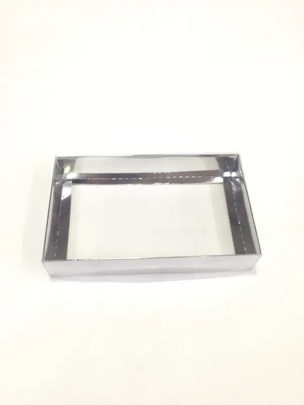 25x15x5 Gümüş Altı Kartonlu Asetat Kutu