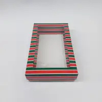 25x15x5 Yılbaşı Desenli Pencereli Kutu - Görsel 1