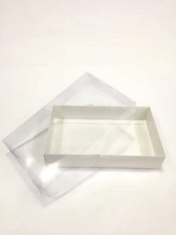 25x15x5 Beyaz Altı Kartonlu Asetat Kutu