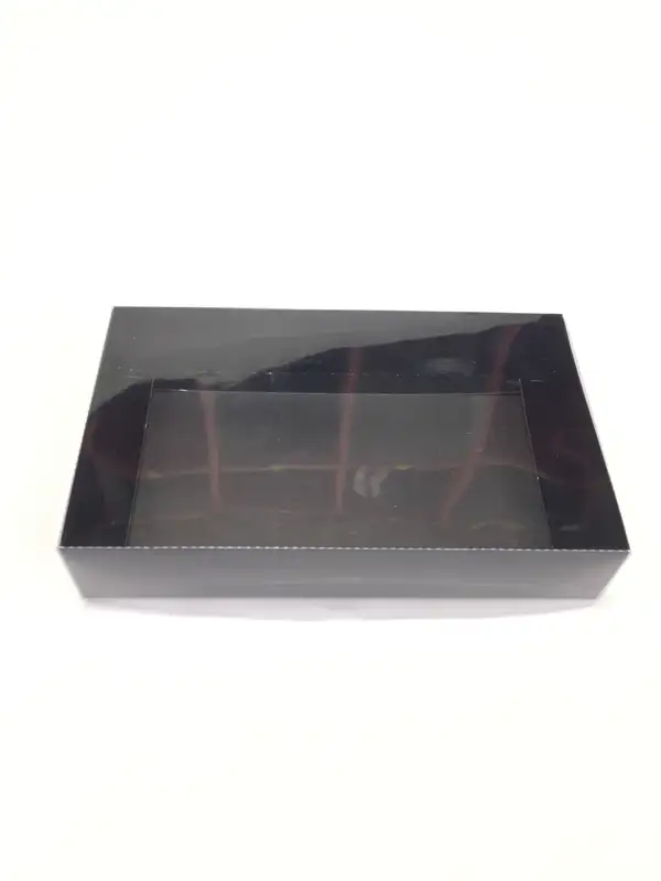 25x15x5 Siyah Altı Kartonlu Asetat Kutu