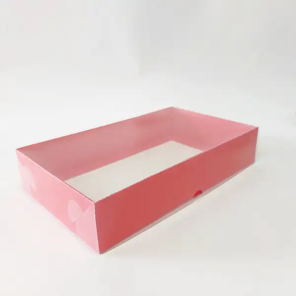25x15x5 Kırmızı Altı Kartonlu Asetat Kutu