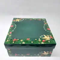 25x25x12 Yeşil Yılbaşı Kutusu - Görsel 1