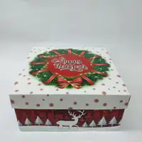 25x25x12 Beyaz Yılbaşı Kutusu - Görsel 2