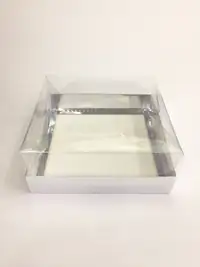 25x25x10 Gümüş Altı Kartonlu Asetat Kutu - Görsel 1
