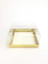 25x25x10 Altın Altı Kartonlu Asetat Kutu - Görsel 1