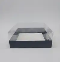 25x25x10 Siyah Altı Kartonlu Asetat Kutu - Görsel 1