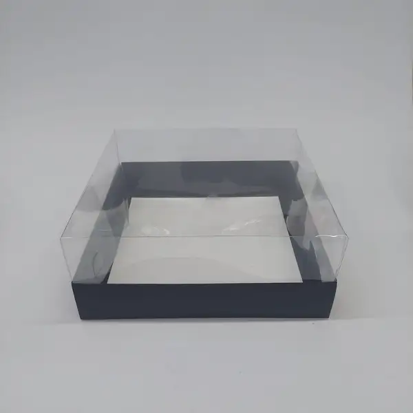 25x25x10 Siyah Altı Kartonlu Asetat Kutu