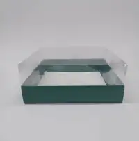 25x25x10 Yeşil Altı Kartonlu Asetat Kutu - Görsel 1