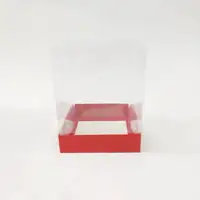 12x12x15 Kırmız Altı Kartonlu Asetat Kutu - Görsel 1