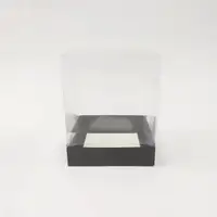 12x12x15 Siyah Altı Kartonlu Asetat Kutuutu - Görsel 1
