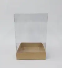 20x20x30 Kraft Altı Kartonlu Asetat Kutu - Görsel 1