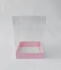 20x20x30 Pembe Altı Kartonlu Asetat Kutu - Görsel 1