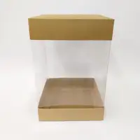20x20x30 Kraft Alt Üst Kartonlu Asetat Kutu - Görsel 1