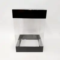 20x20x30 Siyah Alt Üst Kartonlu Asetat Kutu - Görsel 1