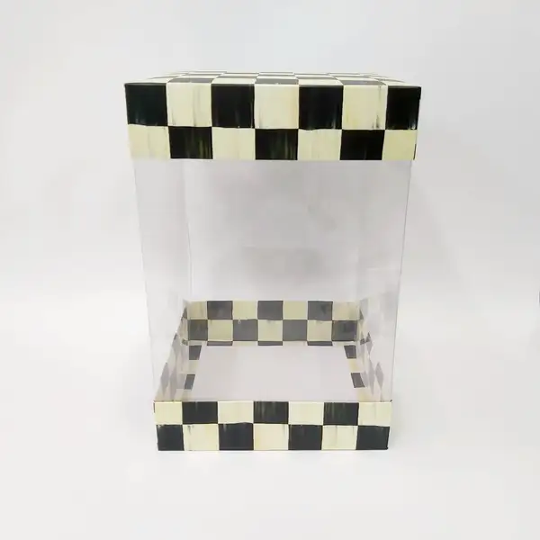 20x20x30 Dama Alt Üst Kartonlu Asetat Kutu