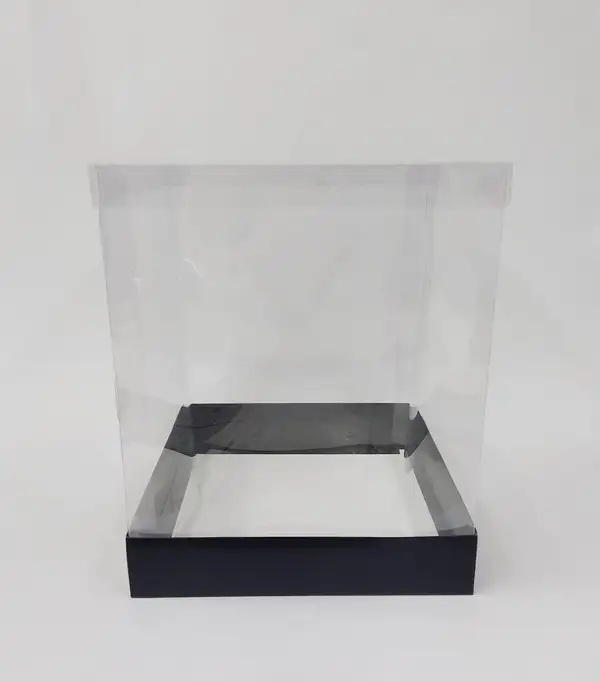 25x25x30 Siyah Altı Kartonlu Asetat Kutu