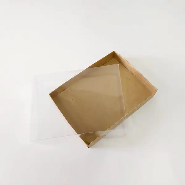 18x14x3 Kraft Altı Kartonlu Asetat Kutu
