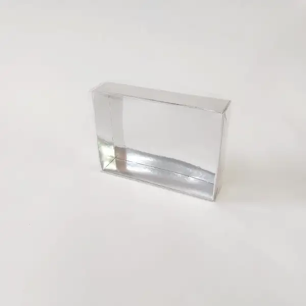 11x8x3 Gümüş Altı Kartonlu Asetat Kutu