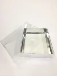 25x20x5 Gümüş Altı Kartonlu Asetat Kutu - Görsel 1