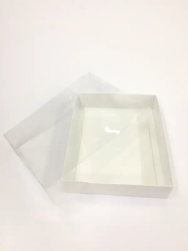 25x20x5 Beyaz Altı Kartonlu Asetat Kutu